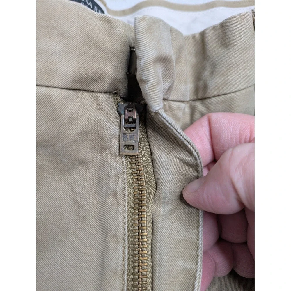 Banana Republic Gavin Chino Pants Mens 35x32 (35x30) Beige Straight Leg Casual